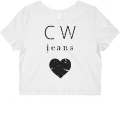 Ladies Slim Fit Crop Top Tee