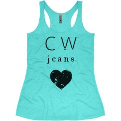 Ladies Slim Fit Super Soft Racerback Triblend Tank