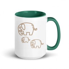 15oz Ceramic Mug with Color Inside