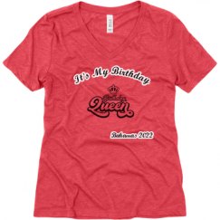 Ladies Relaxed Fit Super Soft Triblend V-Neck Tee