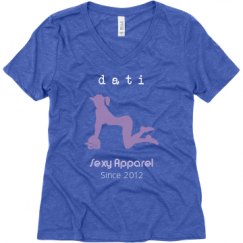 Ladies Relaxed Fit Super Soft Triblend V-Neck Tee