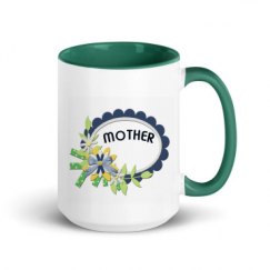 15oz Ceramic Mug with Color Inside