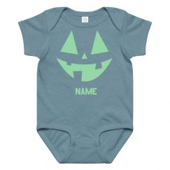 Add Your Name Jack-O-Lantern Face Infant Bodysuit