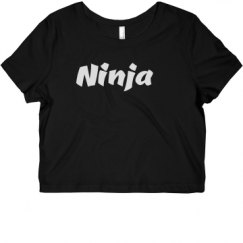 Ladies Slim Fit Crop Top Tee