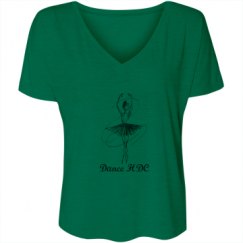 Ladies Flowy Slouchy V-Neck Tee