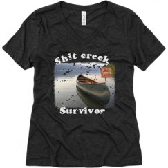 Ladies Relaxed Fit Super Soft Triblend V-Neck Tee