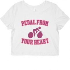 Ladies Slim Fit Crop Top Tee