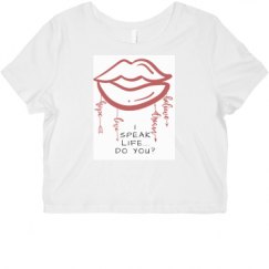 Ladies Slim Fit Crop Top Tee