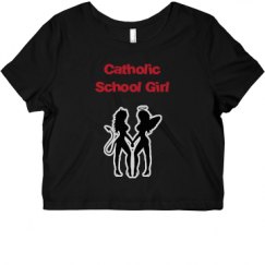 Ladies Slim Fit Crop Top Tee