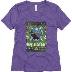 Ladies Relaxed Fit Super Soft Triblend V-Neck Tee