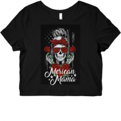 Ladies Slim Fit Crop Top Tee