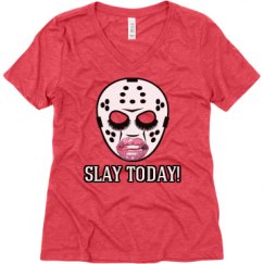 Ladies Relaxed Fit Super Soft Triblend V-Neck Tee