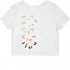 Ladies Slim Fit Crop Top Tee