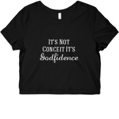 Ladies Slim Fit Crop Top Tee