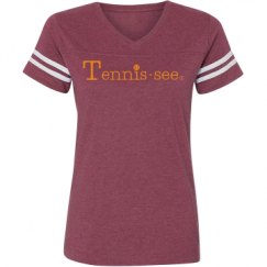 Ladies Relaxed Fit Vintage Sports Tee