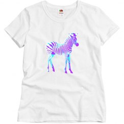 Blue and purple zebra top