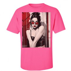 Unisex Ultra Cotton Safety Neon Crewneck Tee