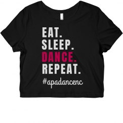 Ladies Eat Sleep Dance Crop APA
