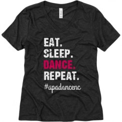 Ladies Relaxed Fit Super Soft Triblend V-Neck Tee