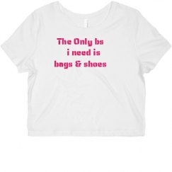 Ladies Slim Fit Crop Top Tee