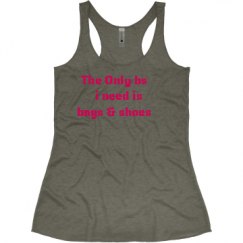 Ladies Slim Fit Super Soft Racerback Triblend Tank