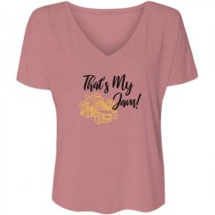 Ladies Flowy Slouchy V-Neck Tee
