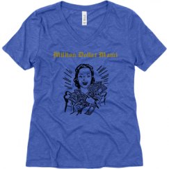 Ladies Relaxed Fit Super Soft Triblend V-Neck Tee