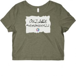 Ladies Slim Fit Crop Top Tee