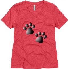 Ladies Relaxed Fit Super Soft Triblend V-Neck Tee