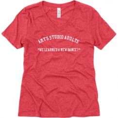 Ladies Relaxed Fit Super Soft Triblend V-Neck Tee