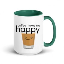 15oz Ceramic Mug with Color Inside