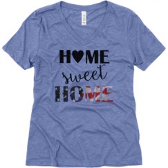 Ladies Relaxed Fit Super Soft Triblend V-Neck Tee