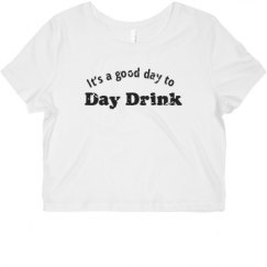 Ladies Slim Fit Crop Top Tee