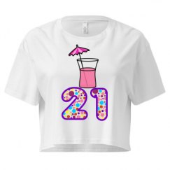 Ladies Festival Cali Crop Top Tee