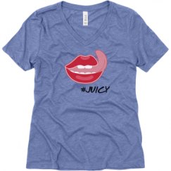 Ladies Relaxed Fit Super Soft Triblend V-Neck Tee