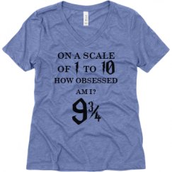 Ladies Relaxed Fit Super Soft Triblend V-Neck Tee