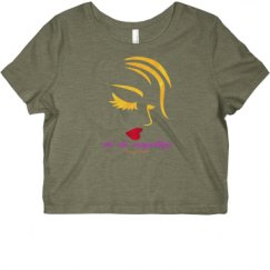 Ladies Slim Fit Crop Top Tee