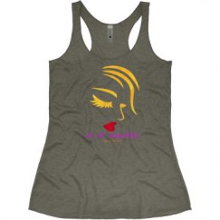 Ladies Slim Fit Super Soft Racerback Triblend Tank