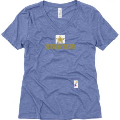 Ladies Relaxed Fit Super Soft Triblend V-Neck Tee