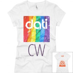 CW DATI NEON FLAG SLIMFIT TOP