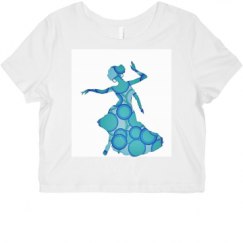 Ladies Slim Fit Crop Top Tee