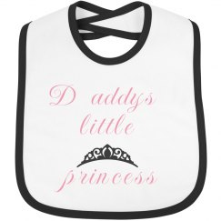 Daddys little princess baby bib