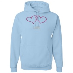 blue love hoodie