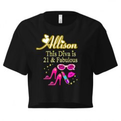 Ladies Festival Cali Crop Top Tee