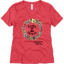 Ladies Relaxed Fit Super Soft Triblend V-Neck Tee