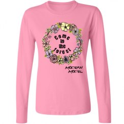 Ladies Relaxed Fit Basic Long Sleeve Tee