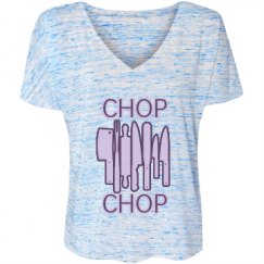 Ladies Flowy Slouchy V-Neck Tee