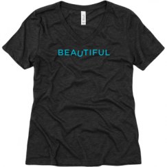 Ladies Relaxed Fit Super Soft Triblend V-Neck Tee