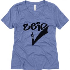 Ladies Relaxed Fit Super Soft Triblend V-Neck Tee