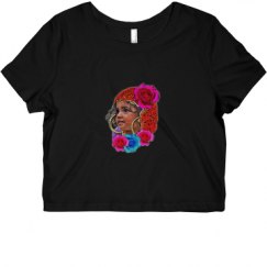 Ladies Slim Fit Crop Top Tee